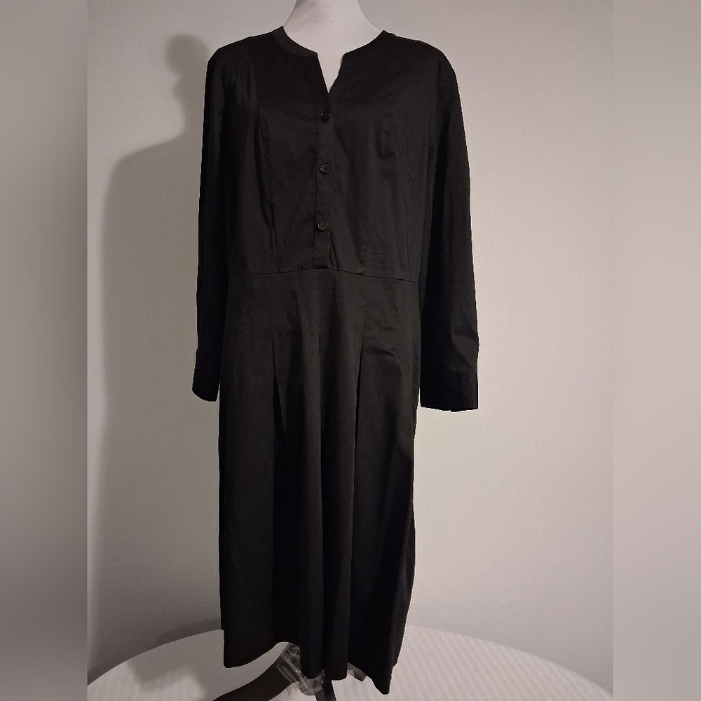 Talbots Black Dress Womens Size 18